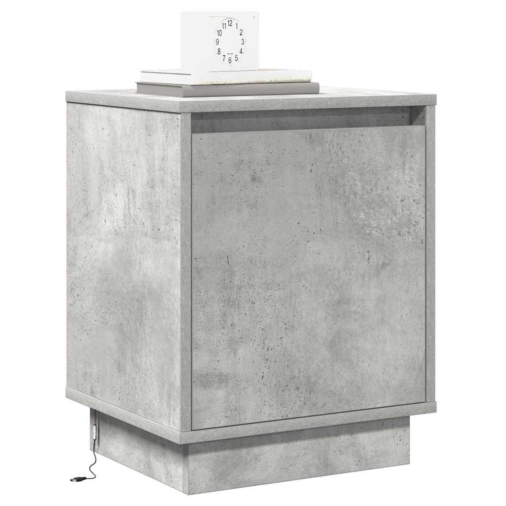 Natskab 2 pcs Beton Grå 39 x 34,5 x 50 cm Konstrueret træ