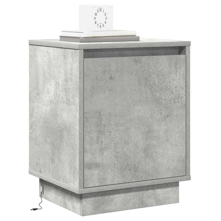 Natskab 2 pcs Beton Grå 39 x 34,5 x 50 cm Konstrueret træ