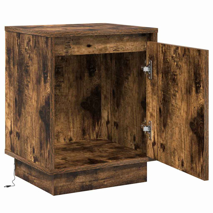 Natskab med 2 pcs Røget eg 39 x 34.5 x 50 cm Konstrueret træ