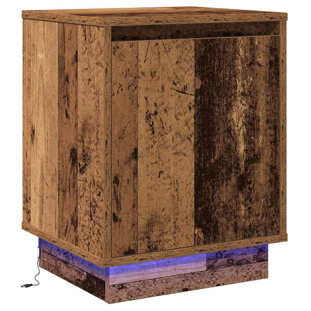 Natskab 2 pcs Gammelt træ 39 x 34,5 x 50 cm Konstrueret træ