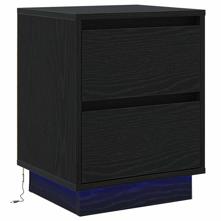 Natskab 2 pcs Sort eg 39 x 34,5 x 50 cm Konstrueret træ