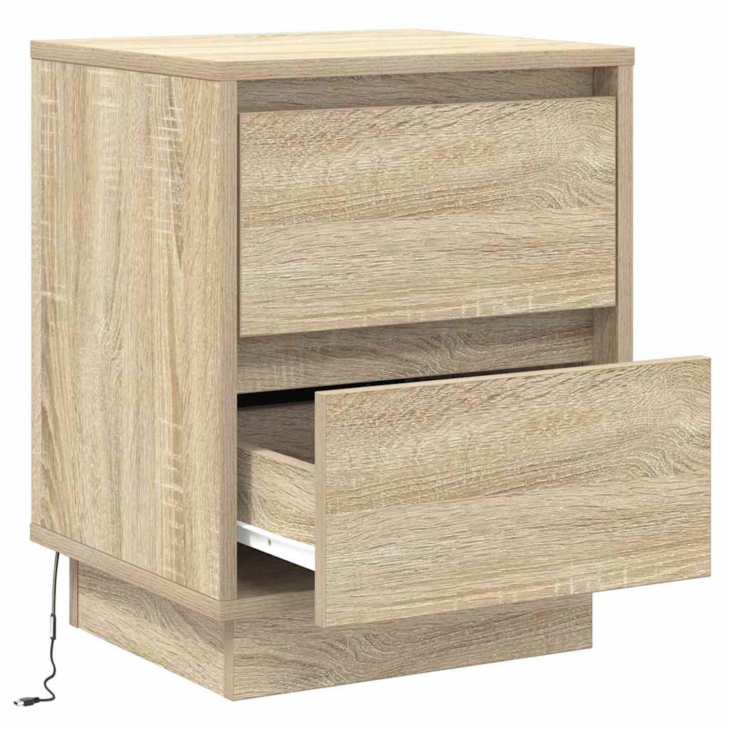 Natskab med skuffe Sonoma eg 39 x 34,5 x 50 cm Konstrueret træ