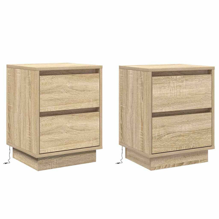 Natskab 2 pcs Sonoma eg 39 x 34,5 x 50 cm Konstrueret træ