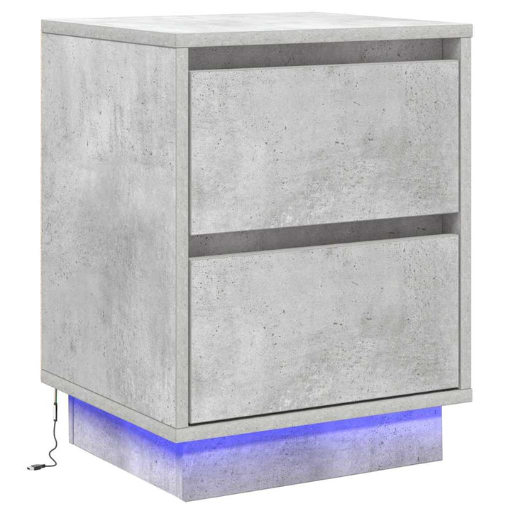 Natskab 2 pcs Beton Grå 39 x 34,5 x 50 cm Konstrueret træ