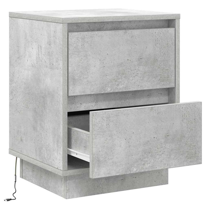 Natskab 2 pcs Beton Grå 39 x 34,5 x 50 cm Konstrueret træ