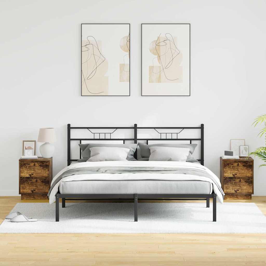 Natskab 2 pcs Røget eg 39 x 34,5 x 50 cm Konstrueret træ