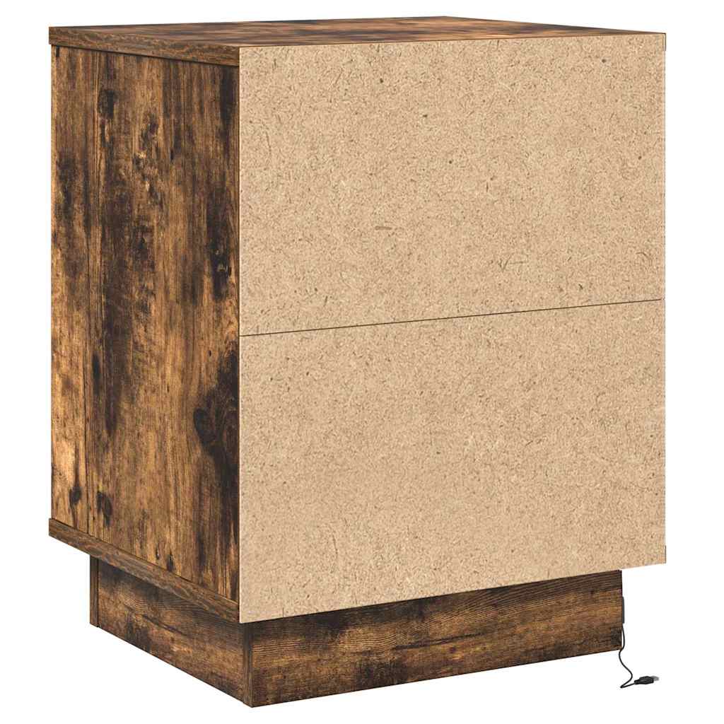 Natskab 2 pcs Røget eg 39 x 34,5 x 50 cm Konstrueret træ