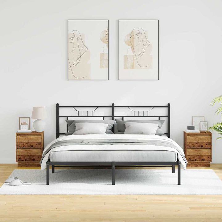 Natskab 2 stk. Gammelt træ 39 x 34,5 x 50 cm Konstrueret træ