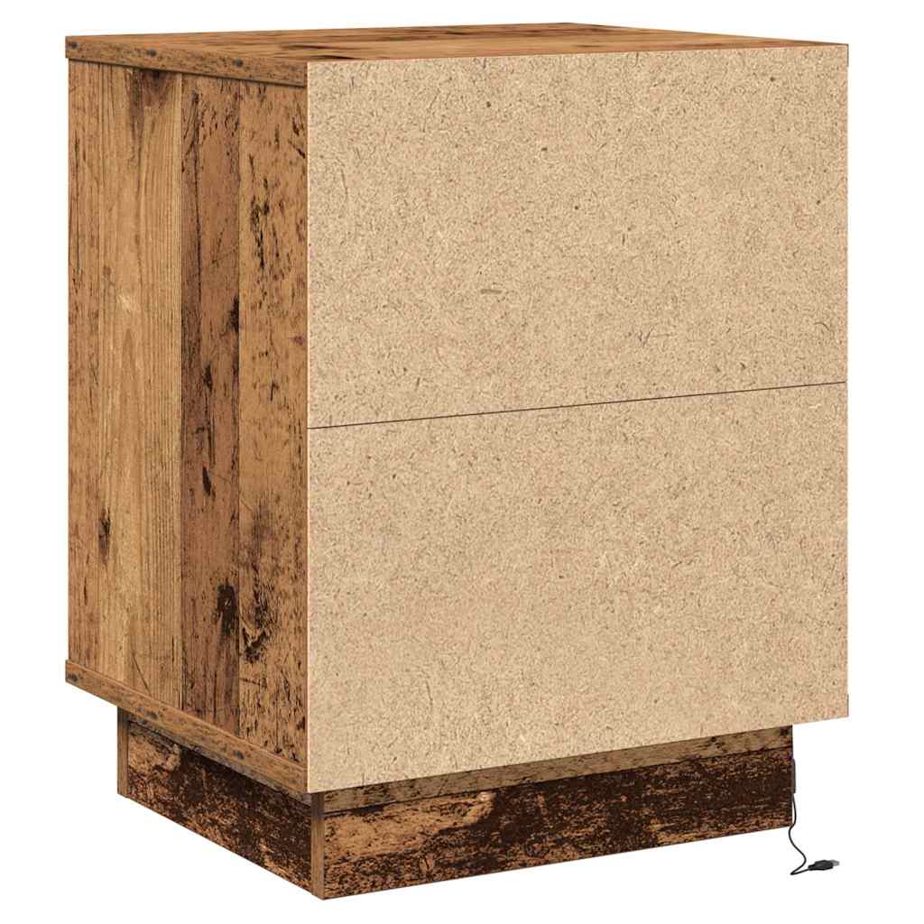 Natskab 2 stk. Gammelt træ 39 x 34,5 x 50 cm Konstrueret træ