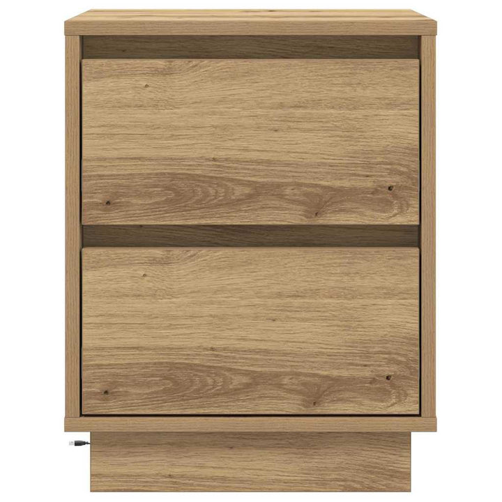 Natskab 2 pcs Artisan Egetræ 39 x 34,5 x 50 cm Konstrueret træ