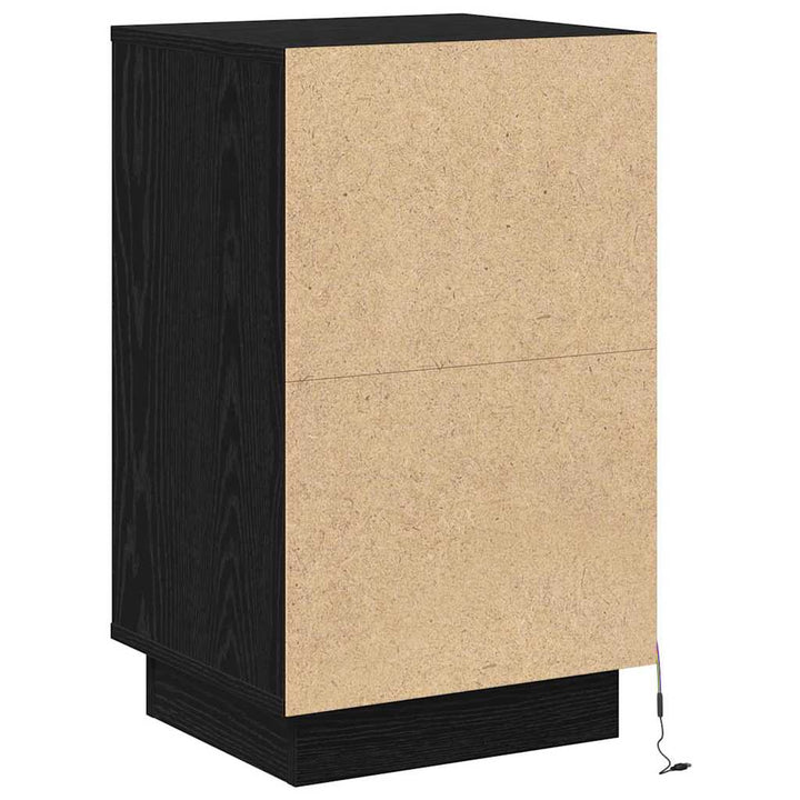 Natskab med skuffe Sort eg 39 x 34,5 x 65 cm Konstrueret træ