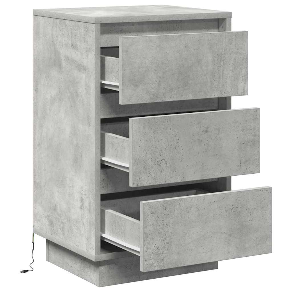 Natskab med skuffe Beton Grå 39 x 34,5 x 65 cm Konstrueret træ