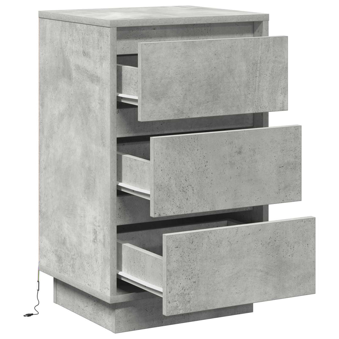 Natskab med skuffe Beton Grå 39 x 34,5 x 65 cm Konstrueret træ