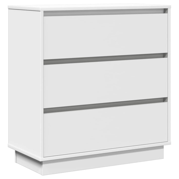 Natskab med skuffe Hvid 71 x 34,5 x 75 cm Konstrueret træ