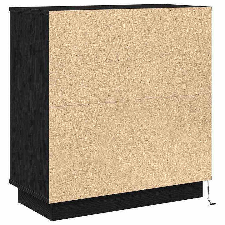 Natskab med skuffe Sort eg 71 x 34,5 x 75 cm Konstrueret træ