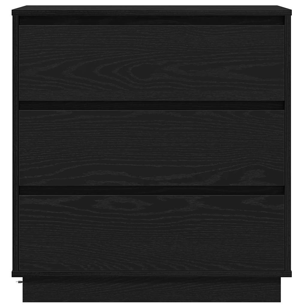 Natskab med skuffe Sort eg 71 x 34,5 x 75 cm Konstrueret træ