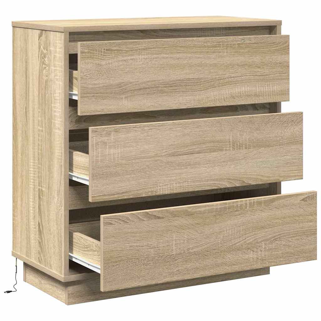 Natskab med skuffe Sonoma eg 71 x 34,5 x 75 cm Konstrueret træ