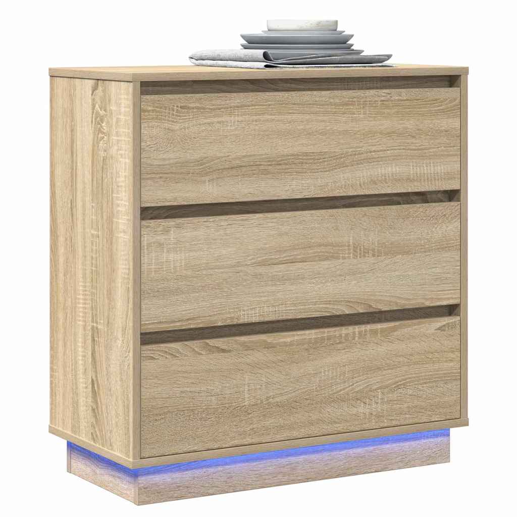 Natskab med skuffe Sonoma eg 71 x 34,5 x 75 cm Konstrueret træ