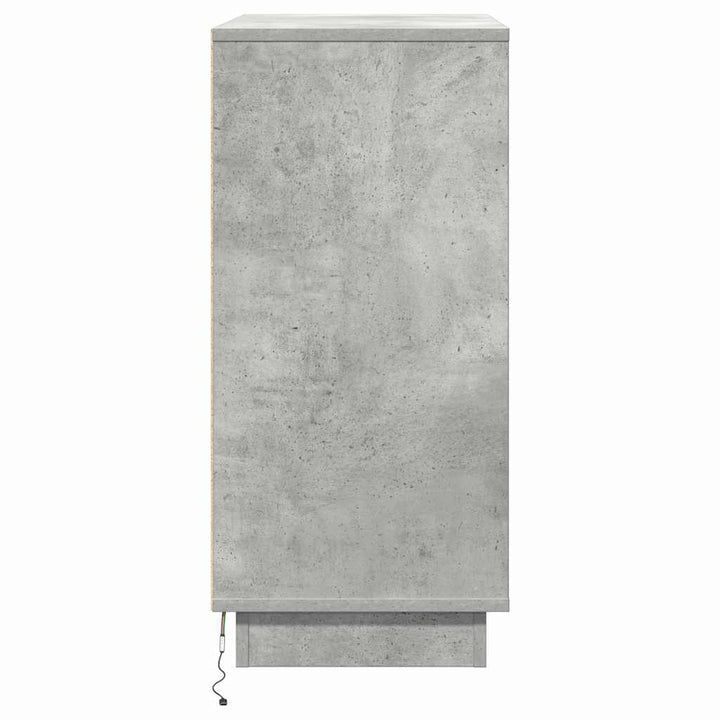 Natskab med skuffe Beton Grå 71 x 34,5 x 75 cm Konstrueret træ