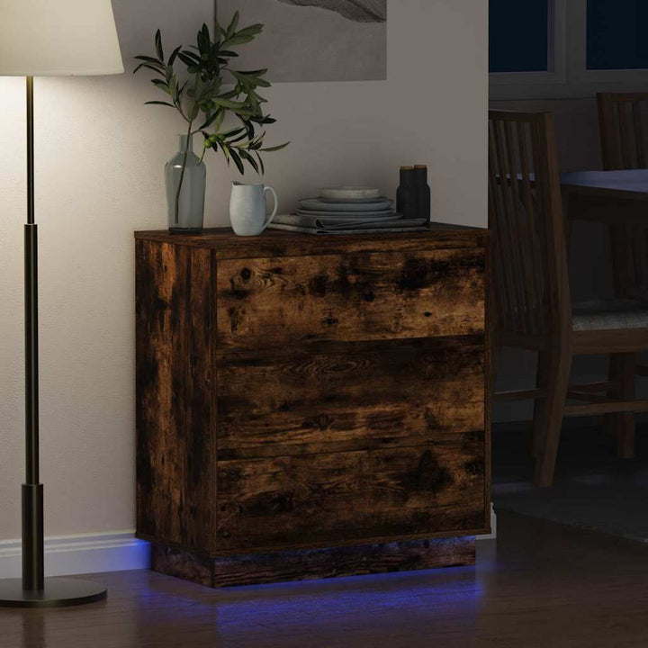 Natskab Røget eg 71 x 34,5 x 75 cm Konstrueret træ