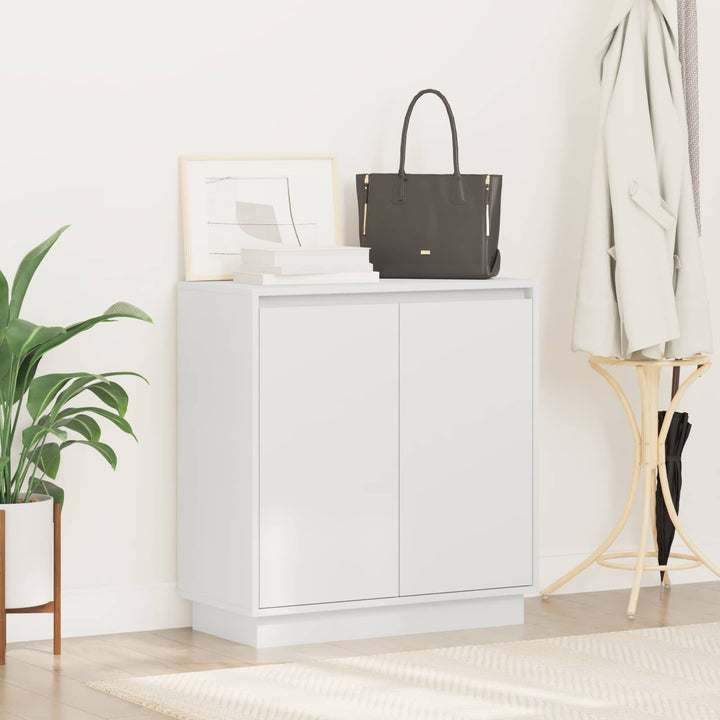LED Sideboard Hvid 71 x 34,5 x 75 cm Konstrueret træ