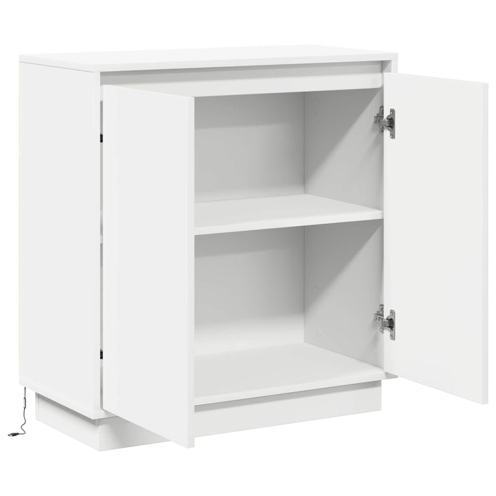 LED Sideboard Hvid 71 x 34,5 x 75 cm Konstrueret træ