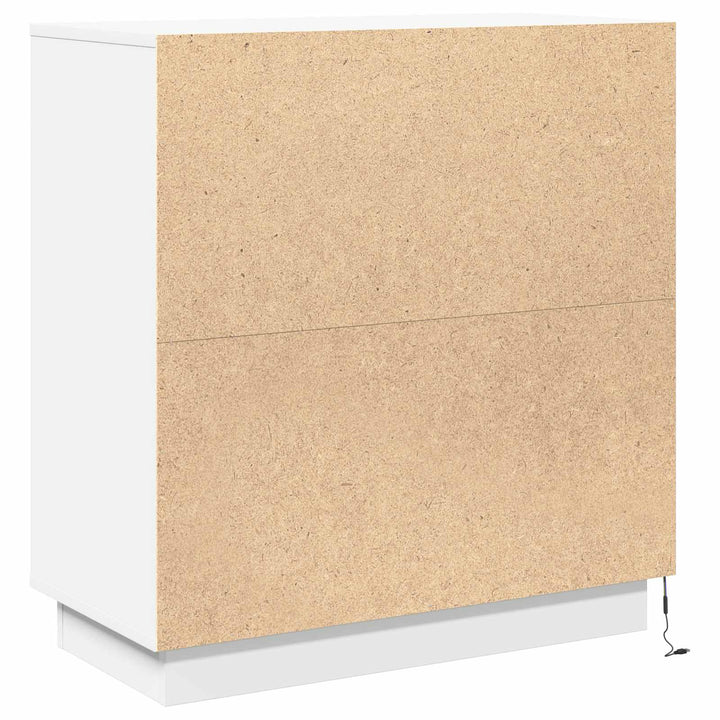 LED Sideboard Hvid 71 x 34,5 x 75 cm Konstrueret træ