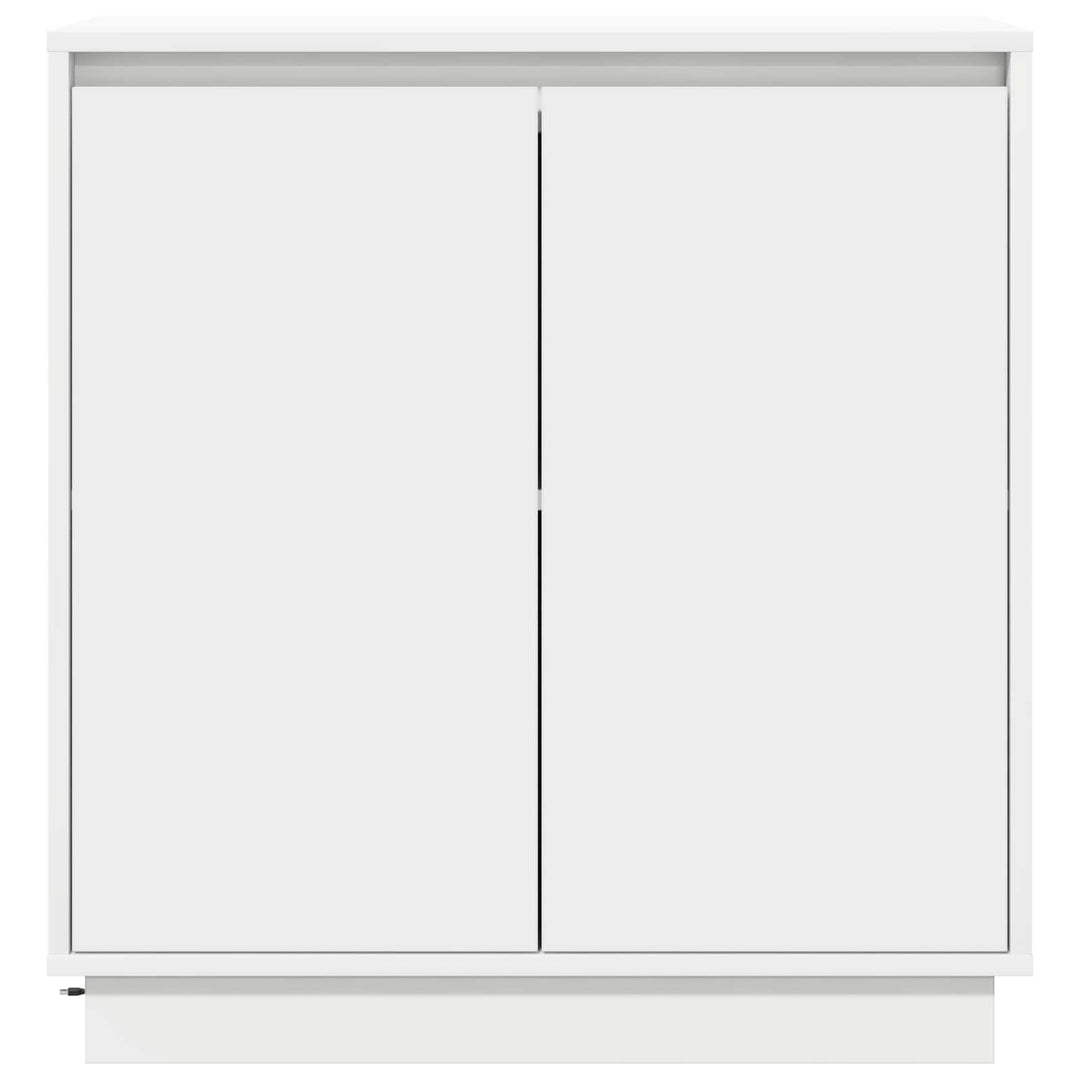 LED Sideboard Hvid 71 x 34,5 x 75 cm Konstrueret træ