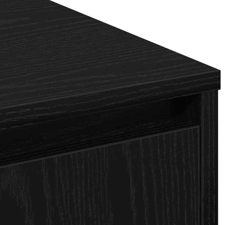 LED Sideboard Sort eg 71 x 34,5 x 75 cm Konstrueret træ