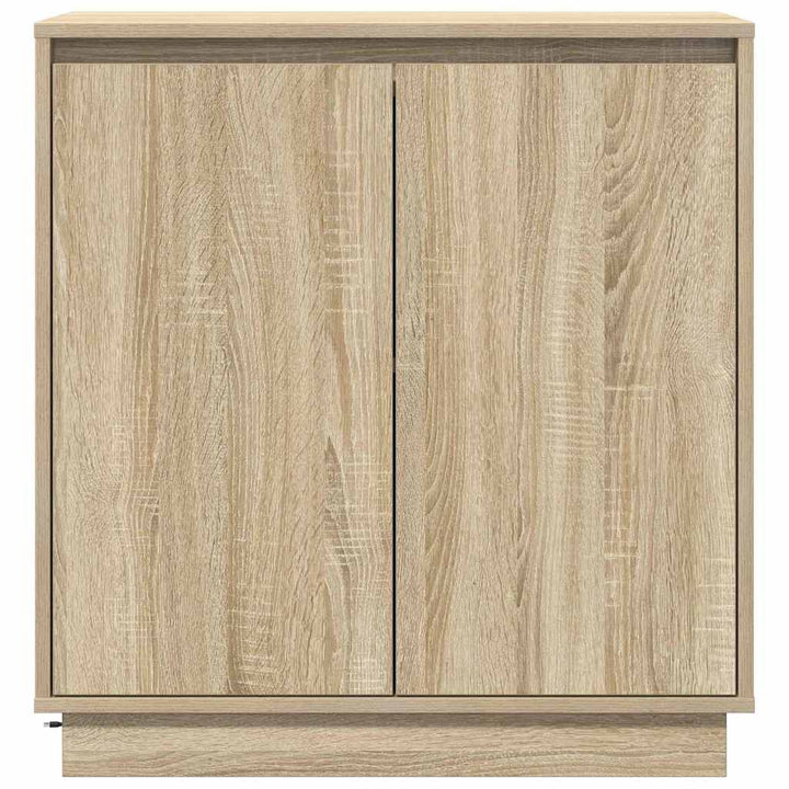 LED Sideboard Sonoma-eg 71 x 34,5 x 75 cm Konstrueret træ