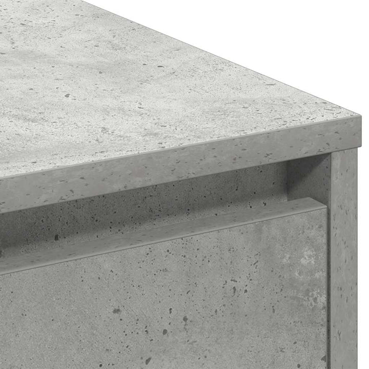 LED Sideboard Betongrå 71 x 34,5 x 75 cm Konstrueret træ