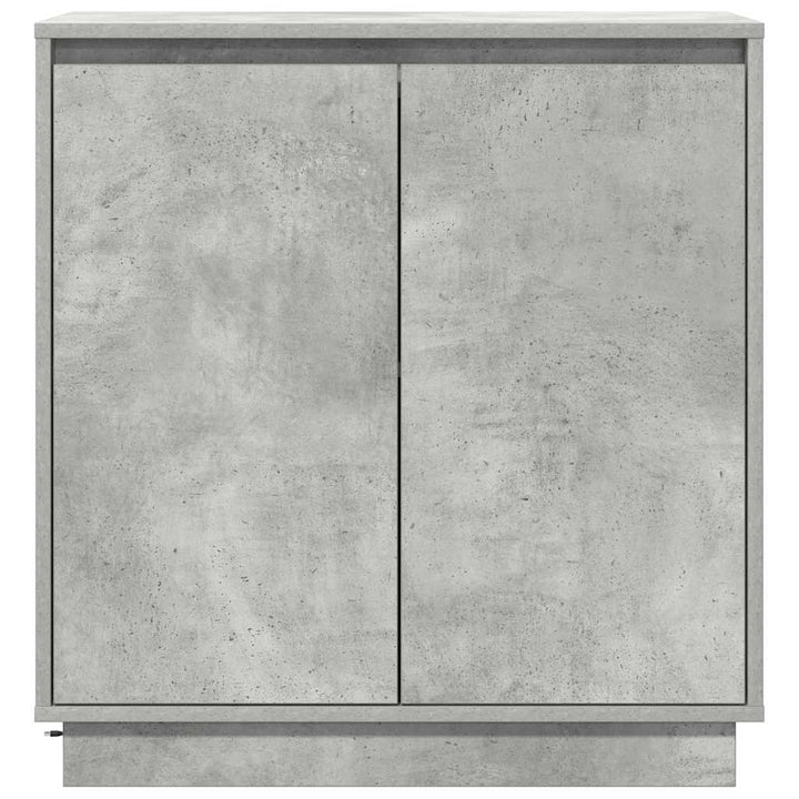 LED Sideboard Betongrå 71 x 34,5 x 75 cm Konstrueret træ