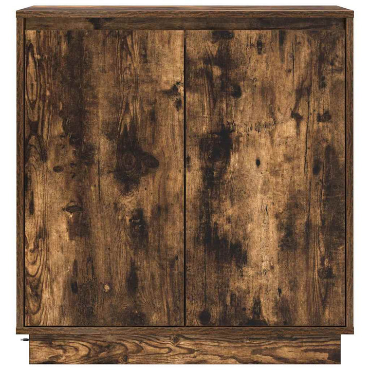 LED Sideboard Røget eg 71 x 34,5 x 75 cm Konstrueret træ