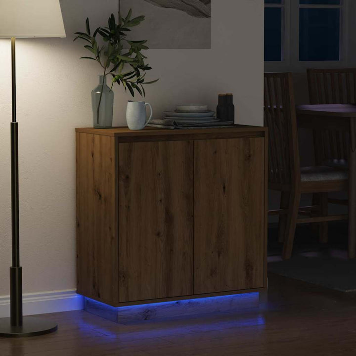 LED Sideboard Artisan-eg 71 x 34,5 x 75 cm Konstrueret træ
