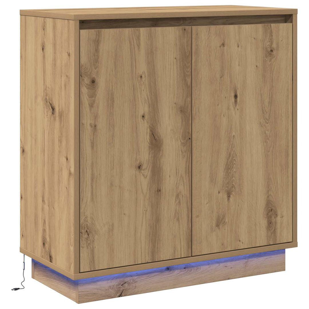 LED Sideboard Artisan-eg 71 x 34,5 x 75 cm Konstrueret træ