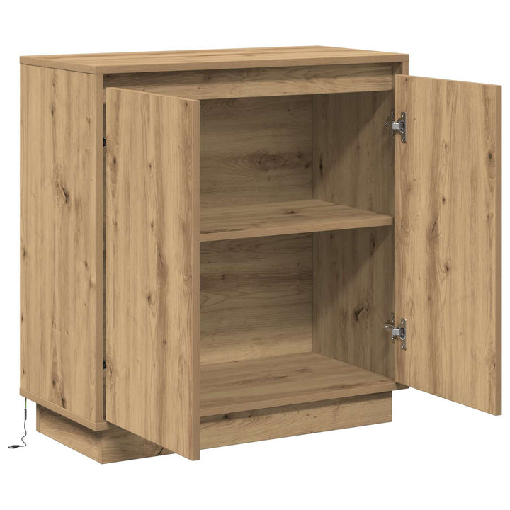 LED Sideboard Artisan-eg 71 x 34,5 x 75 cm Konstrueret træ