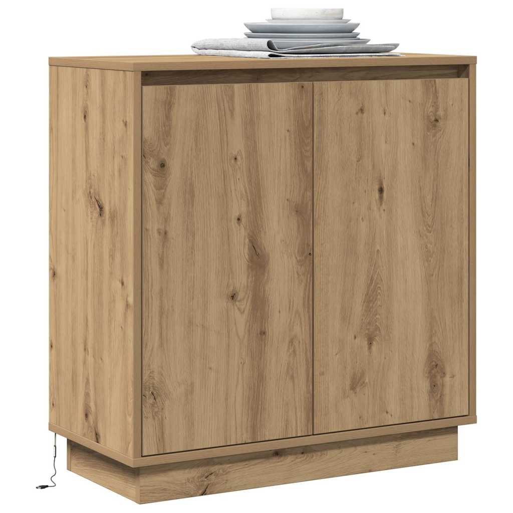 LED Sideboard Artisan-eg 71 x 34,5 x 75 cm Konstrueret træ