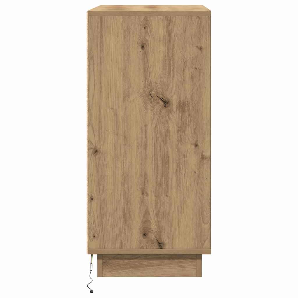 LED Sideboard Artisan-eg 71 x 34,5 x 75 cm Konstrueret træ