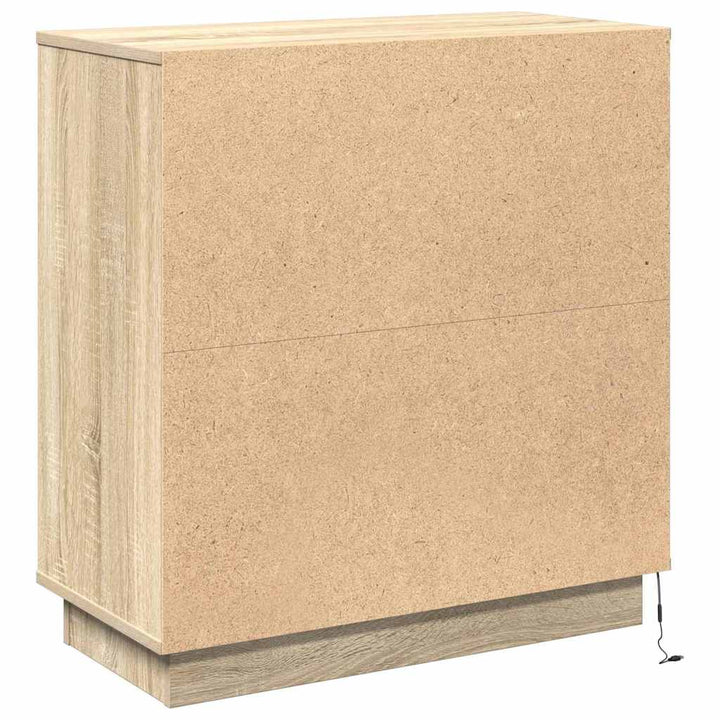 LED Sideboard Sonoma eg 71 x 34,5 x 75 cm Konstrueret træ