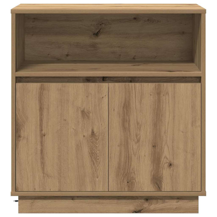 LED Sideboard Artisan Egetræ 71 x 34,5 x 75 cm Konstrueret træ