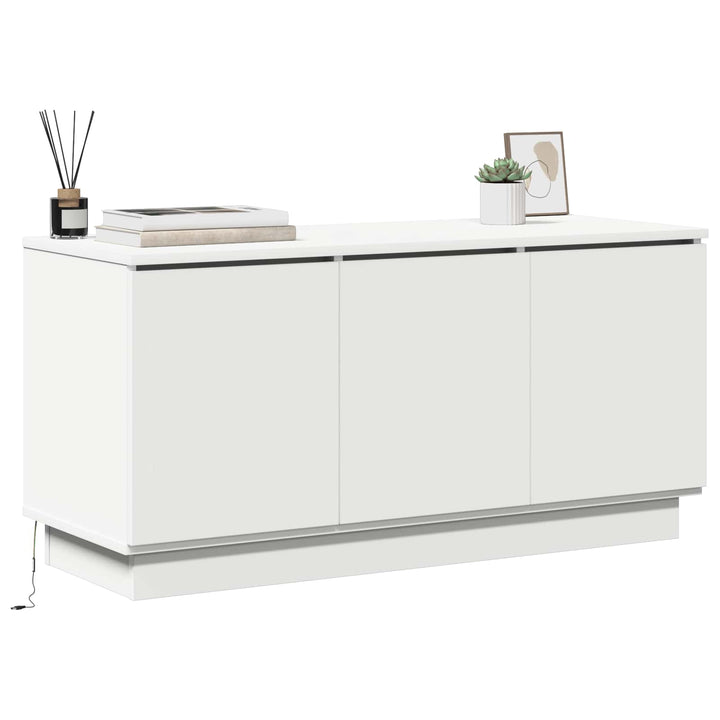 TV-skab Hvid 100 x 38 x 49 cm Konstrueret træ