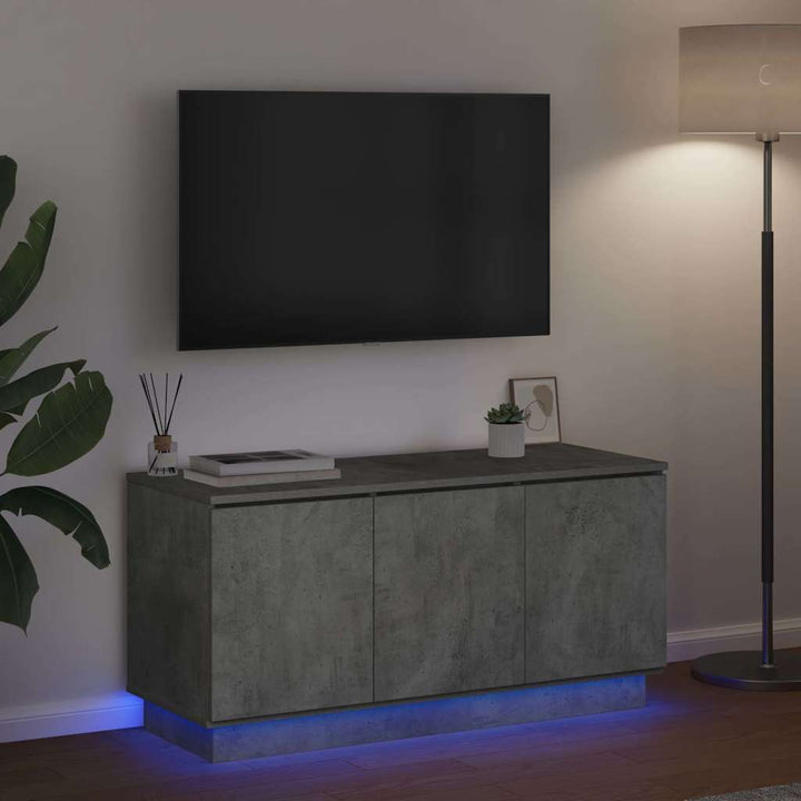 TV-skab Beton Grå 100 x 38 x 49 cm Konstrueret træ