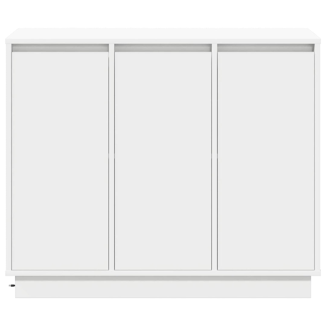 LED Sideboard Hvid 90 x 32 x 75 cm Konstrueret træ