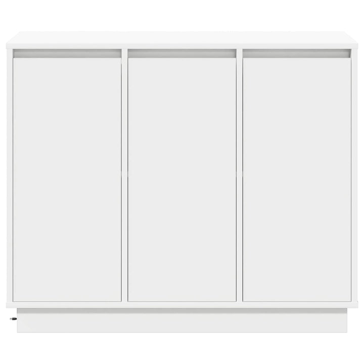 LED Sideboard Hvid 90 x 32 x 75 cm Konstrueret træ