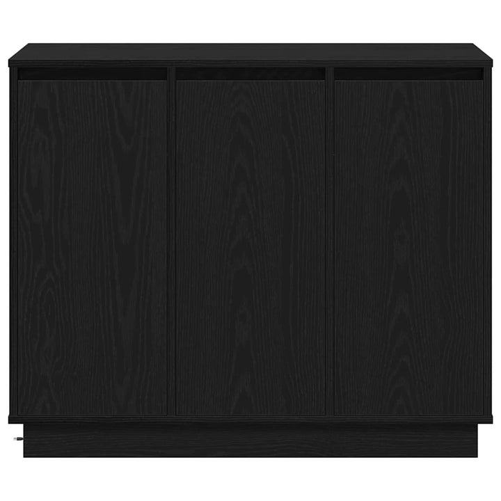 LED Sideboard Sort eg 90 x 32 x 75 cm Konstrueret træ