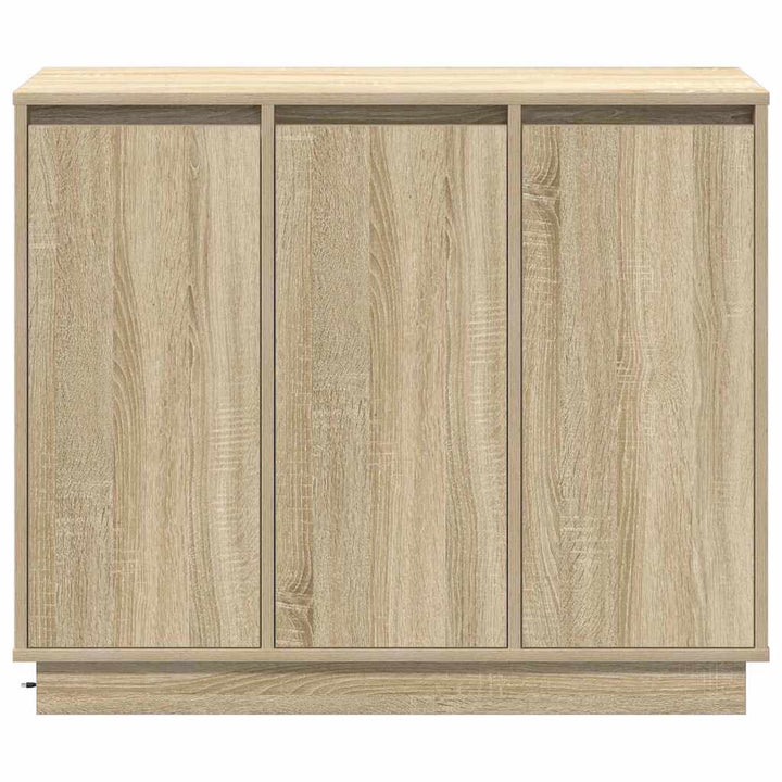 LED Sideboard Sonoma eg 90 x 32 x 75 cm Konstrueret træ