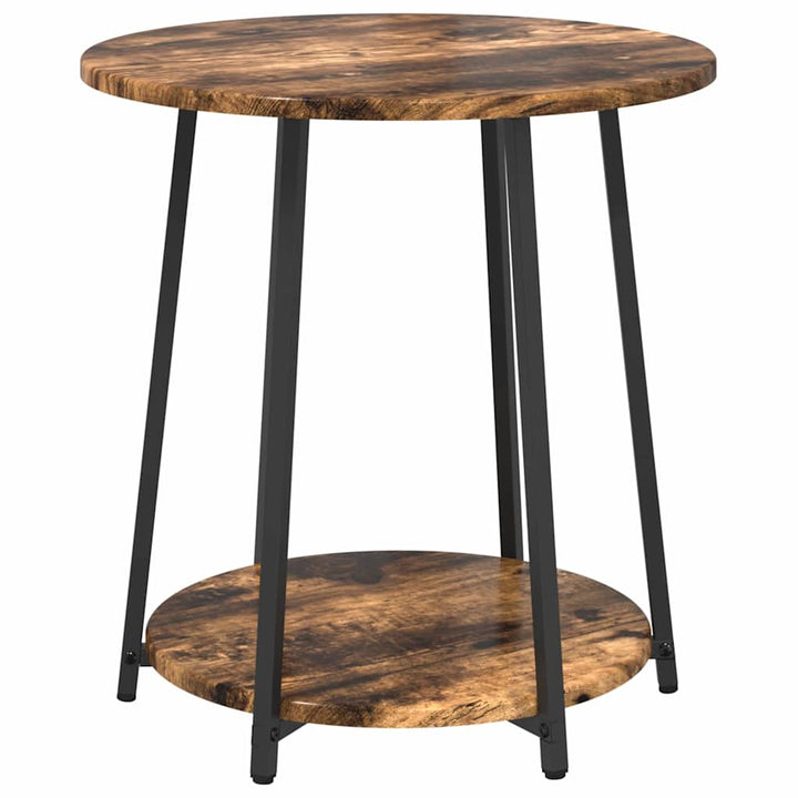 Sidebordssæt med hylde 2 pcs Røget Eg og Sort