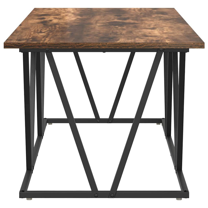 Sofabord Røget eg 100 x 50 x 40 cm Samlet træ og metal