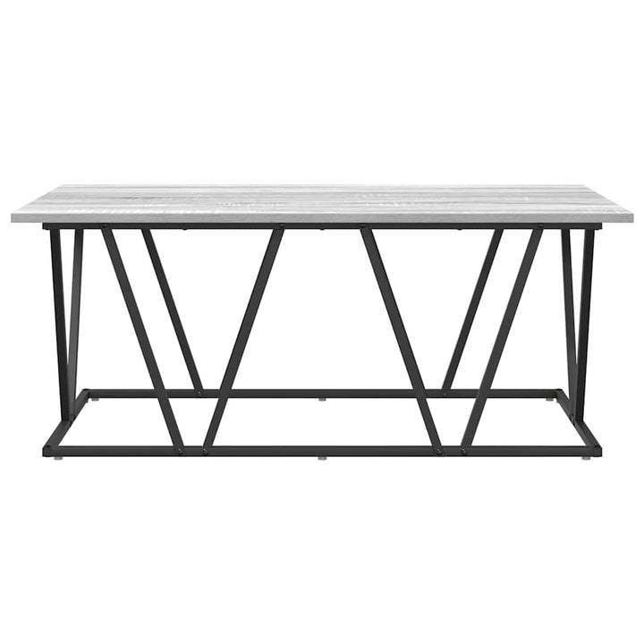 Sofabord Grå 100 x 50 x 40 cm Samlet træ og metal