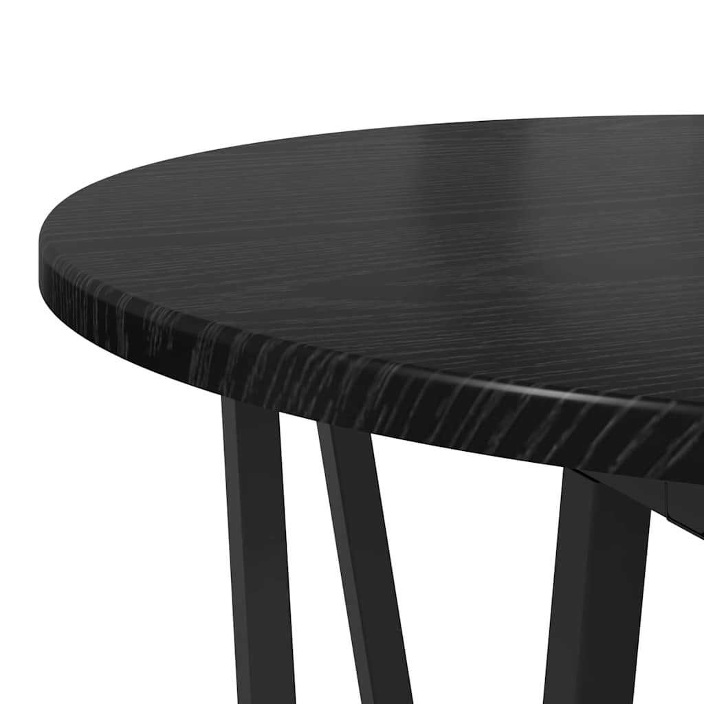 Sidebordssæt 2 pcs Sort eg